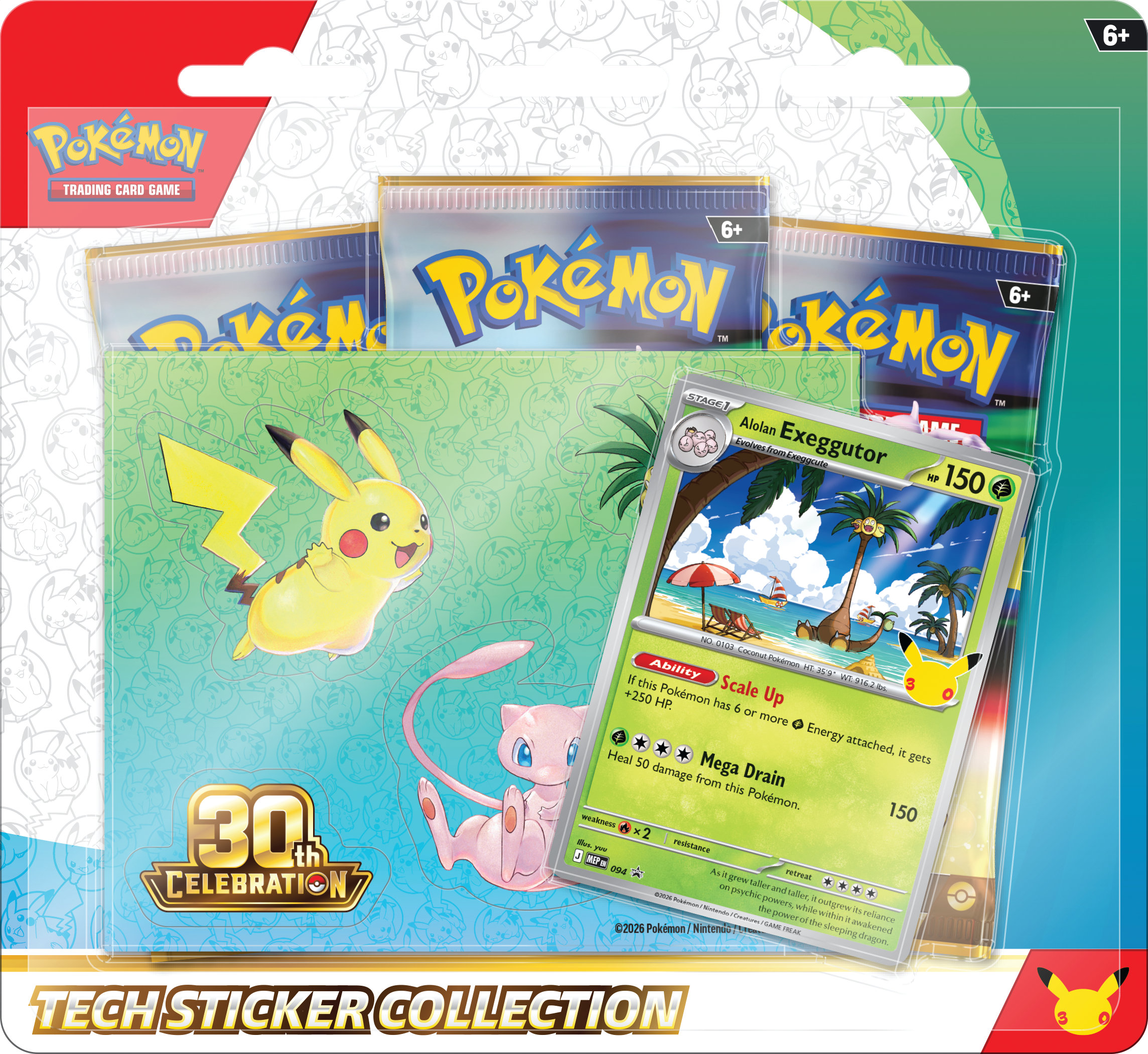 Pokémon TCG 30th Celebration Tech Sticker Collection - EN