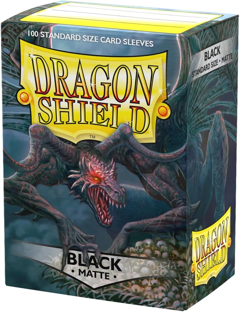 Dragon Shield Matte Standard Size Sleeves - Black (100-Pack)