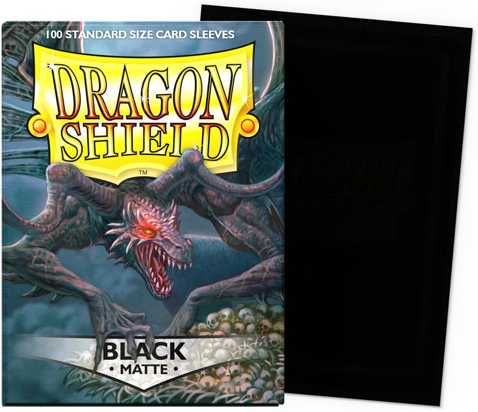 Dragon Shield Matte Standard Size Sleeves - Black (100-Pack)