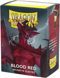 Dragon Shield Matte Standard Size Sleeves - Blood Red (100-Pack)
