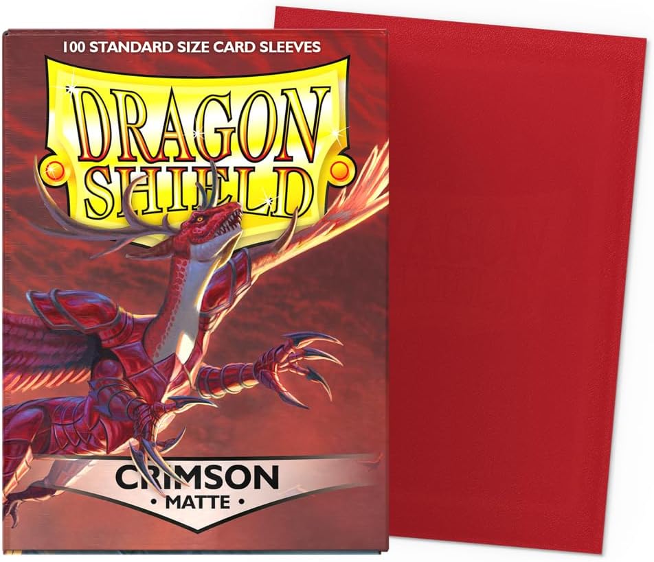 Dragon Shield Matte Standard Size Sleeves - Crimson (100-Pack)
