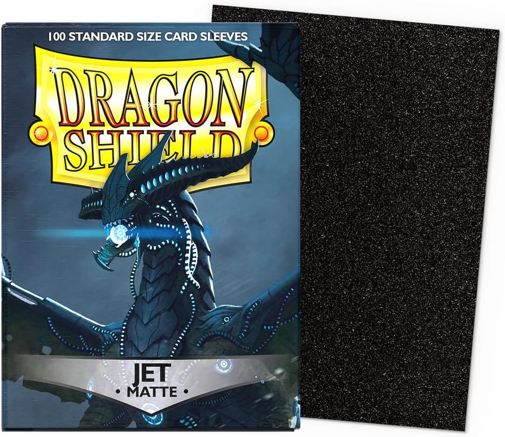 Dragon Shield Matte Standard Size Sleeves - Jet Black (100-Pack)