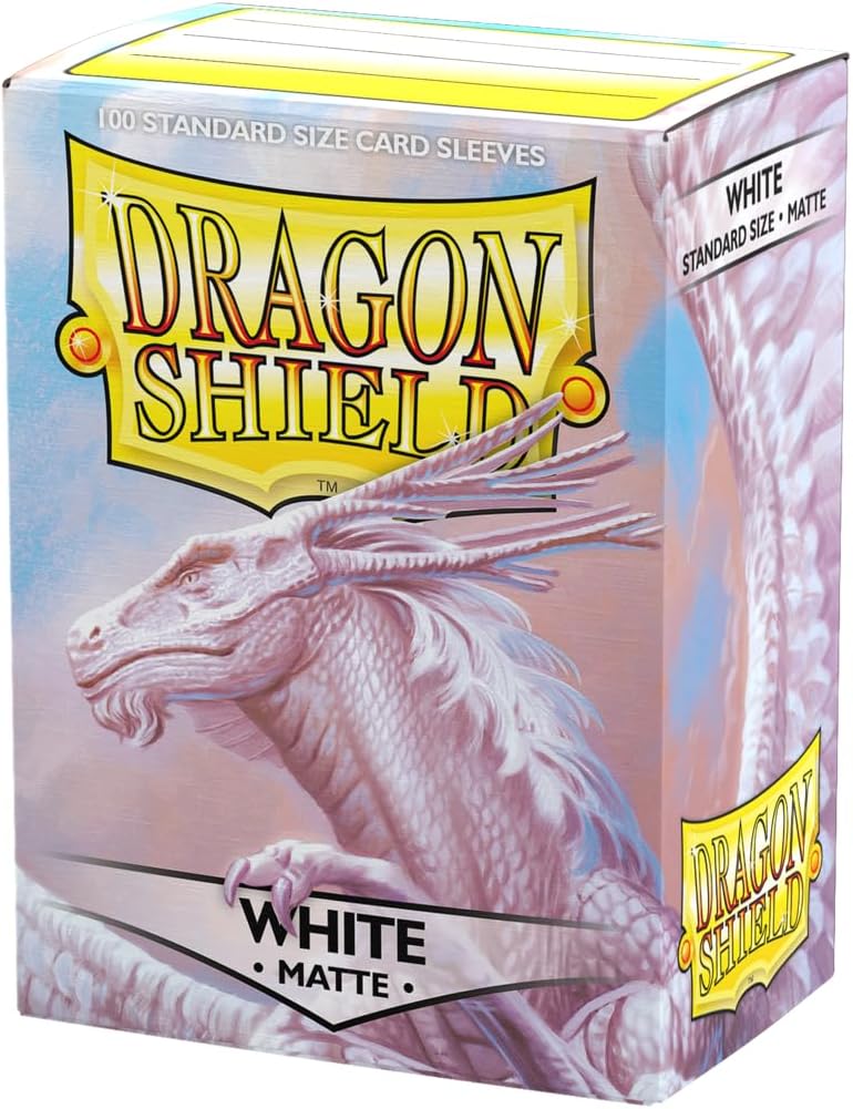 Dragon Shield Matte Standard Size Sleeves - White (100-Pack)