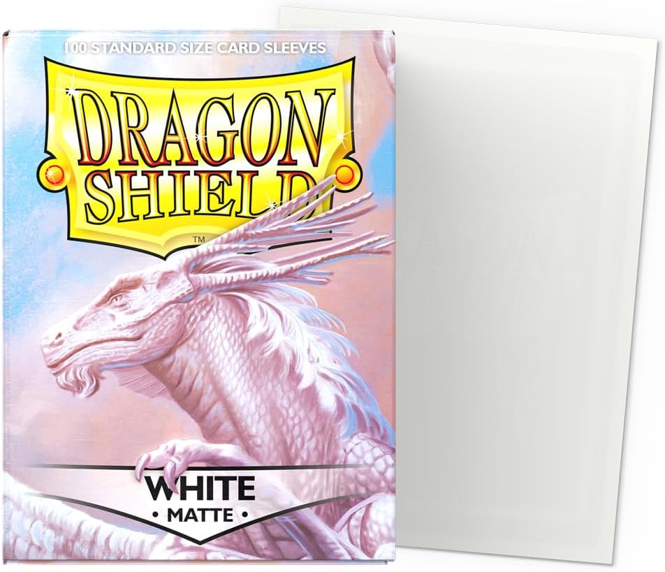 Dragon Shield Matte Standard Size Sleeves - White (100-Pack)
